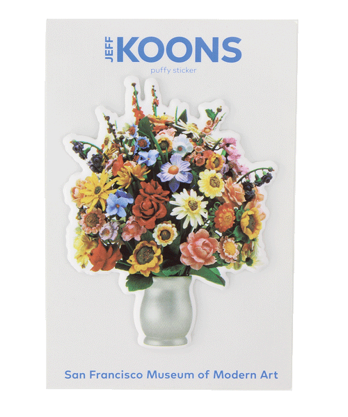 Large Vase of Flowers Puffy Sticker x Jeff Koons